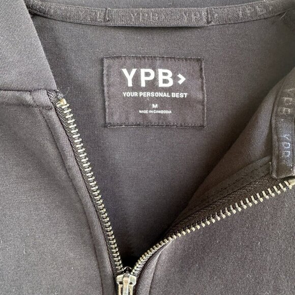 Lot Of 2 Abercrombie YPB NeoKnit Max Full Zip Hoodies Size Medium Black Green - Picture 3 of 5